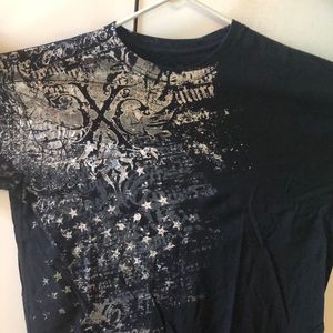 Xtreme couture men’s tshirt black and silver